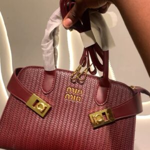 Burgundy Top-Handle Handbag