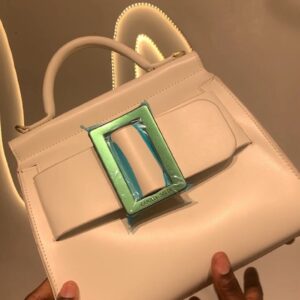 Statement Buckle Top-Handle Satchel