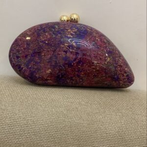 The Speckled Amethyst Organic Pebble Clutch