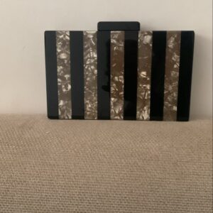 Striped Acrylic Clutch